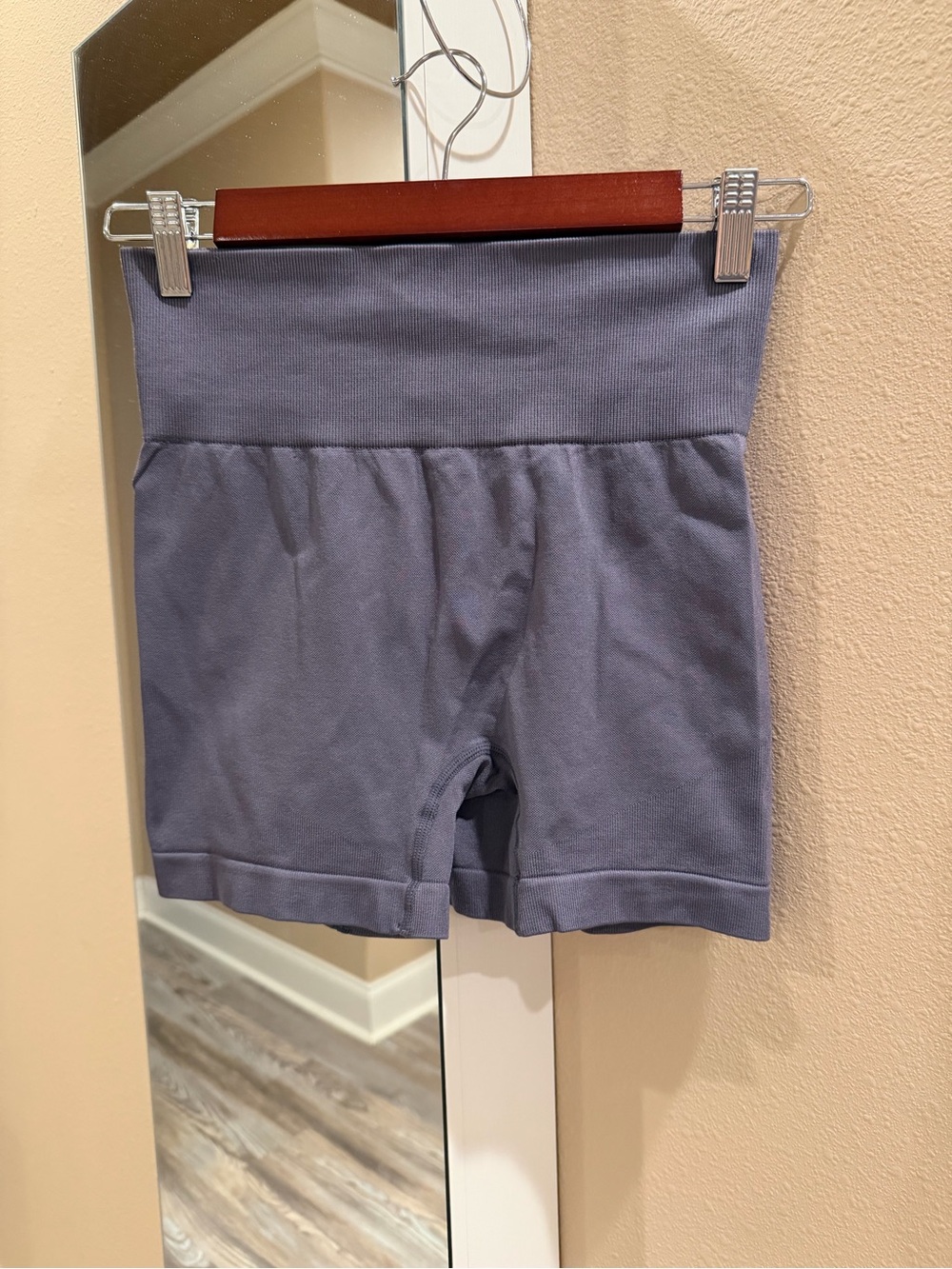 High-Waist Women's Bike Shorts in Gray